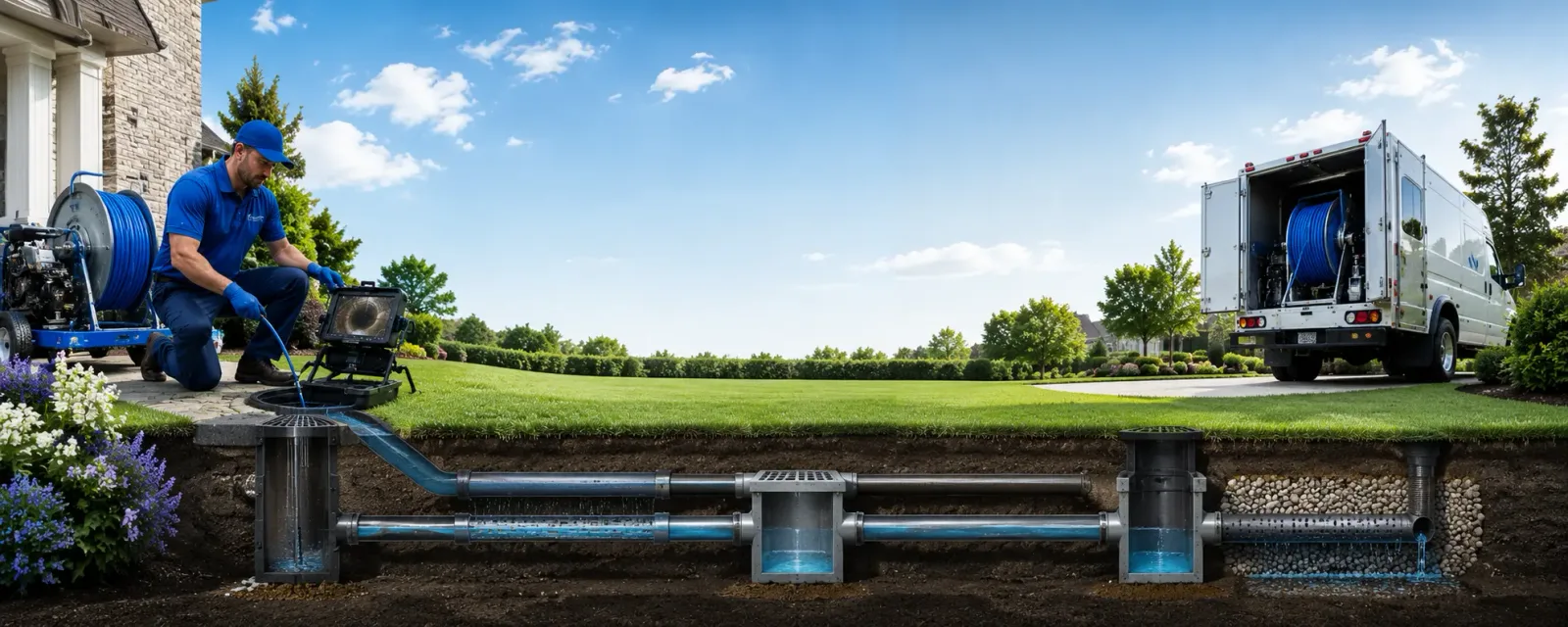 Outdoor drain cleaning information for New Cambria, MO